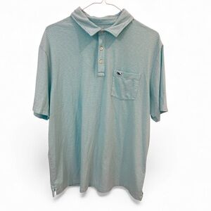 Vineyard Vines Aqua Striped Polo Shirt
